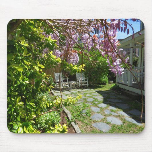 藤とロッキングチェア – Martha's Vineヤード マウスパッド (正面)