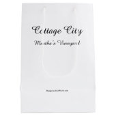 藤とロッキングチェア – Martha's Vineヤード ミディアムペーパーバッグ (裏面)