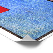 藤と太鼓橋・広重藤・アーチ橋・広重 ポスター (角)