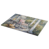 藤と蝶の居心地の良いポーチ カッティングボード (角)