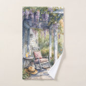 藤と蝶の居心地の良いポーチ バスタオルセット (ハンドタオル)