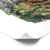 藤と蝶の居心地の良いポーチ ポスター (コーナー)