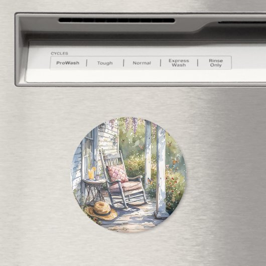 藤と蝶の居心地の良いポーチ マグネット (インサイチュ (食洗機))