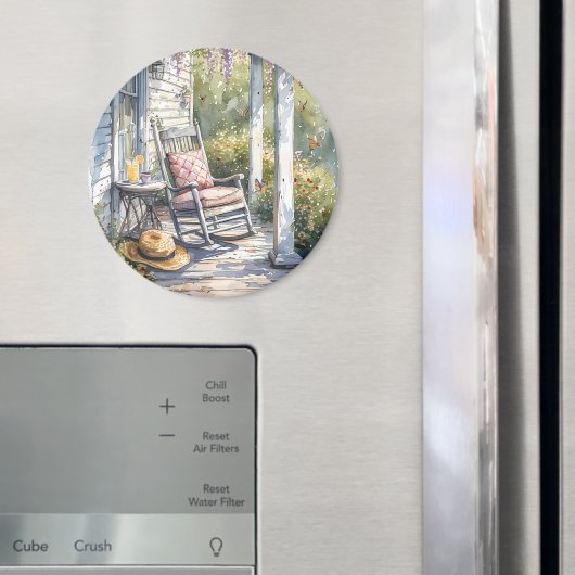 藤と蝶の居心地の良いポーチ マグネット (インサイチュ (冷蔵庫))