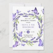 藤と蝶ブリデスメイドランチョン 招待状 (正面)