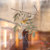 藤に青い目の黄色いコウノトリ ウィンドウサイン (シート2)