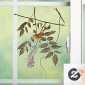 藤に青い目の黄色いコウノトリ ウィンドウサイン (ホーム)