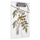 藤に青い目の黄色いコウノトリ クリップボード (右)