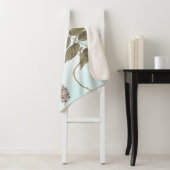 藤に青い目の黄色いコウノトリ シェルパブランケット (インサイチュ)