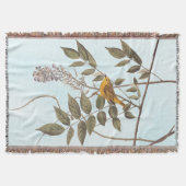藤に青い目の黄色いコウノトリ スローブランケット (正面)
