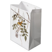 藤に青い目の黄色いコウノトリ ミディアムペーパーバッグ (裏面アングル)