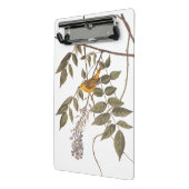 藤に青い目の黄色いコウノトリ ミニクリップボード (アングル2)