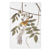 藤に青い目の黄色いコウノトリ ミニクリップボード (裏面)