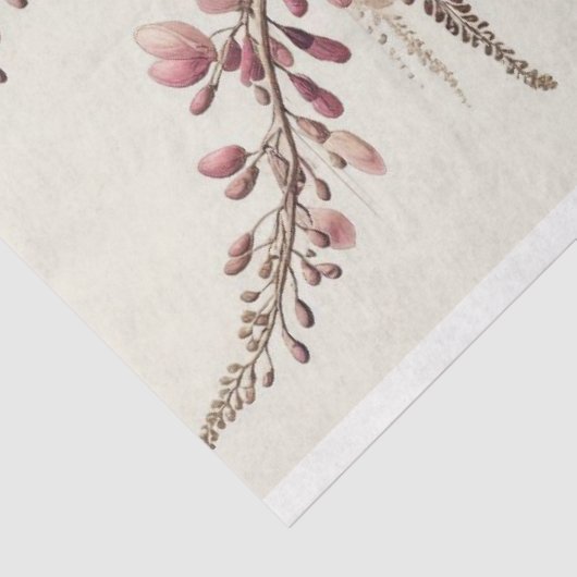 藤のつる植物ピンクの花のデコページ 薄葉紙 (詳細)