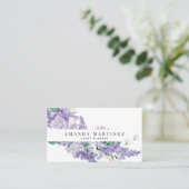 藤のエレガント水彩色ソーシャルメディア 名刺 (スタンド正面)