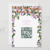 藤のカスタム B'nai Bat バー・ミッツヴァー QR コードの女の子 招待状 (裏面)