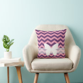 藤のフロステッド蘭の蝶とシボロン クッション (椅子)