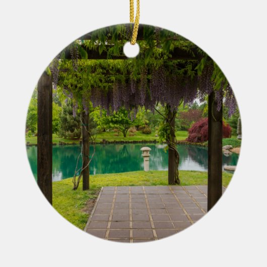 藤のペルゴラ セラミックオーナメント (正面)