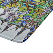 藤のヴィンテージの花のTiffanyのステンドグラス カッティングボード (角)