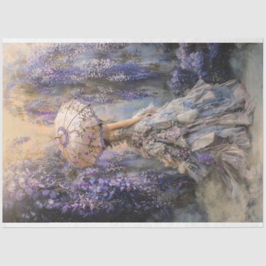 藤の中でフルレングスエテリアールポートレートアート 薄葉紙 (正面)