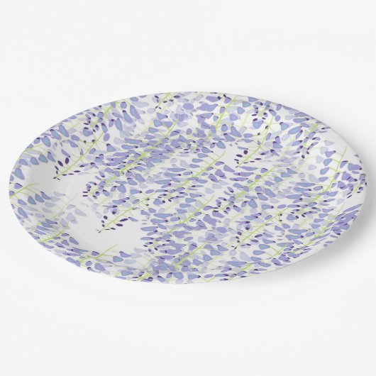 藤の使い捨てプレート ペーパープレート (アングル)