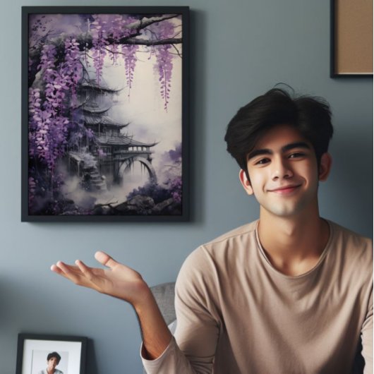 藤の古寺 フォトプリント           