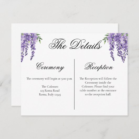 藤の囲い 詳細カード エンクロージャーカード (正面/裏面)