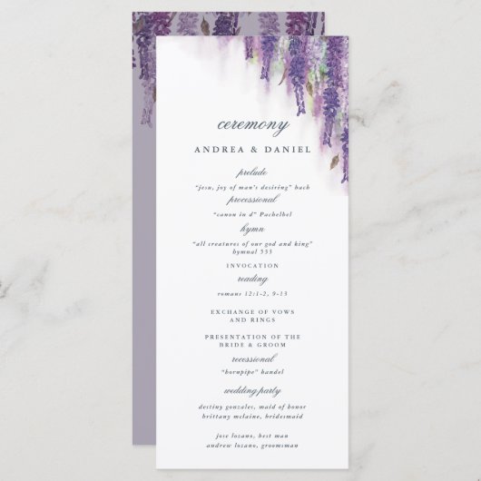 藤の夢 プログラム (正面/裏面)