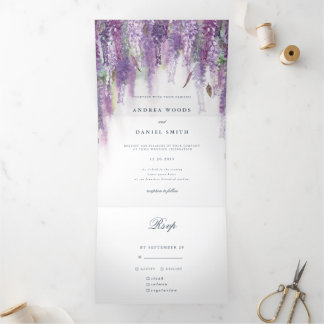 藤の夢 三つ折り招待状