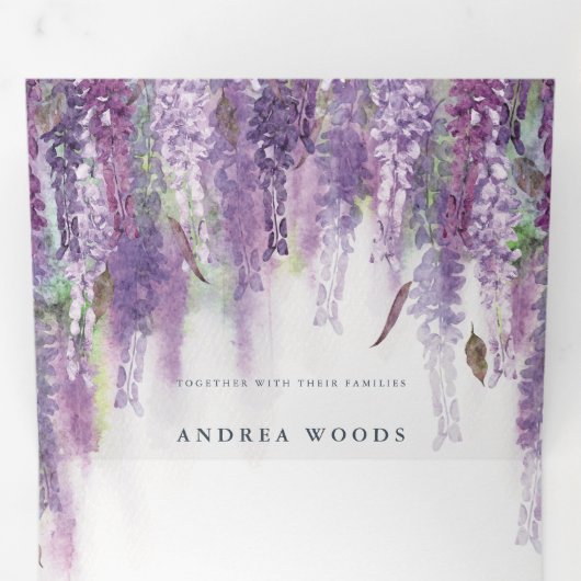 藤の夢 三つ折り招待状 (内部最初)