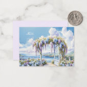 藤の庭の水彩AIアートワーク ノートカード (正面/裏面インサイチュ)