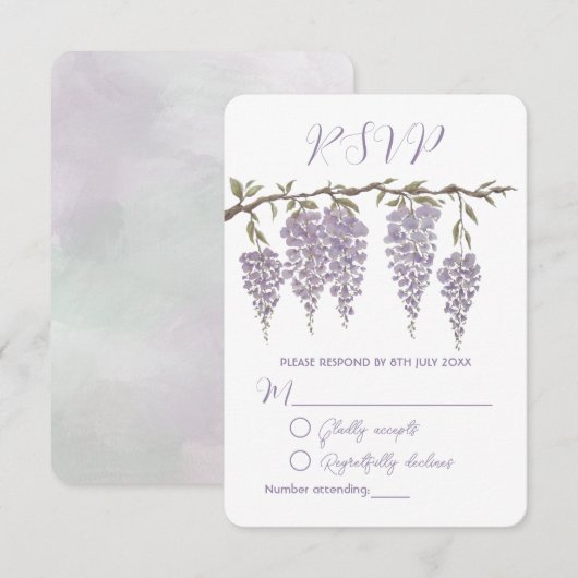 藤の応答カード 出欠カード (正面/裏面)