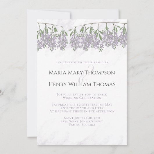 藤の招待 招待状 (正面)