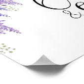 藤の木の結婚式のカードとギフト ポスター (角)