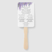 藤の木パープルミニマル結婚式 プログラム ハンドファン (裏面)