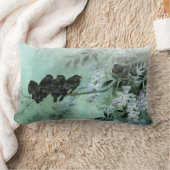 藤の枝のアジア芸術の鳥 ランバークッション (ブランケット)