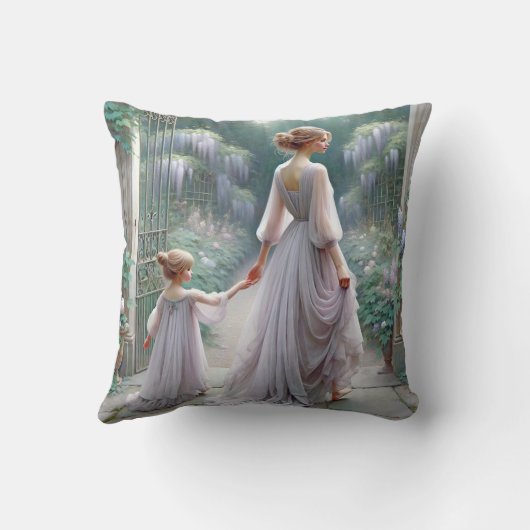 藤の母と娘 クッション (裏面)