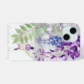 藤の水彩アート オーダーメイドスマホケース Case-Mate iPhoneケース (裏面 (横))
