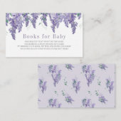 藤の水彩赤ちゃんシャワーベビー エンクロージャーカード (正面/裏面)