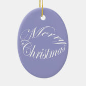 藤の紫のクリスマスオーナメント セラミックオーナメント (裏面)