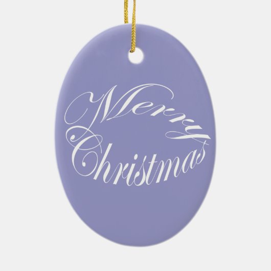 藤の紫のクリスマスオーナメント セラミックオーナメント (裏面)