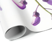 藤の紫の花 ワイルドフラワーの水彩画 ラッピングペーパー (ロールコーナー)