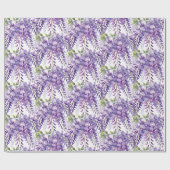 藤の紫の花 ワイルドフラワーの水彩画 ラッピングペーパー (フラット)