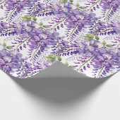 藤の紫の花 ワイルドフラワーの水彩画 ラッピングペーパー (角)