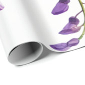 藤の紫の花 ワイルドフラワーの水彩画 ラッピングペーパー (ロールコーナー)