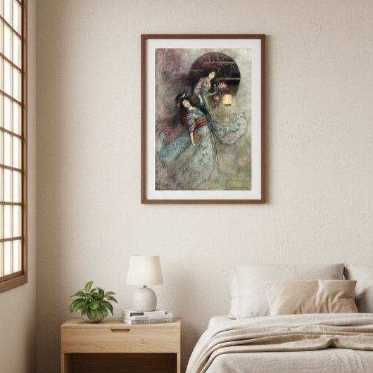 藤の花のランタン ヴィンテージ日本美術 ワーウィック・グローブ ポスター