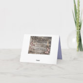 藤の花の低下は感謝していしています サンキューカード (裏面)