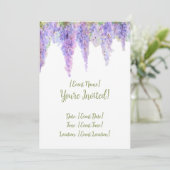 藤の花の招待状カード 招待状 (スタンド正面)