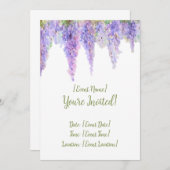 藤の花の招待状カード 招待状 (正面/裏面)