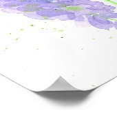 藤の花の木の枝の水の色植物学 ポスター (角)